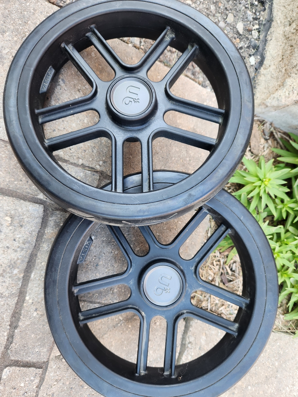 Uppababy Rear Wheels Replacement Plastic Wheels (Pair) Its For 2014-2015 Vista